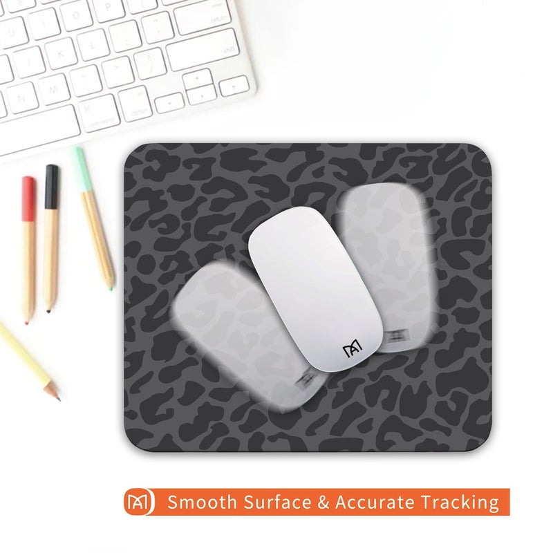 Armanza Square Mouse Pad Black Leopard,Personalized Premium-Textured Custom Mouse Mat Design,Washable Mousepad Lycra Cloth,Non-Slip Rubber Base Computer Mouse Pads for Wireless Mouse - Image 4